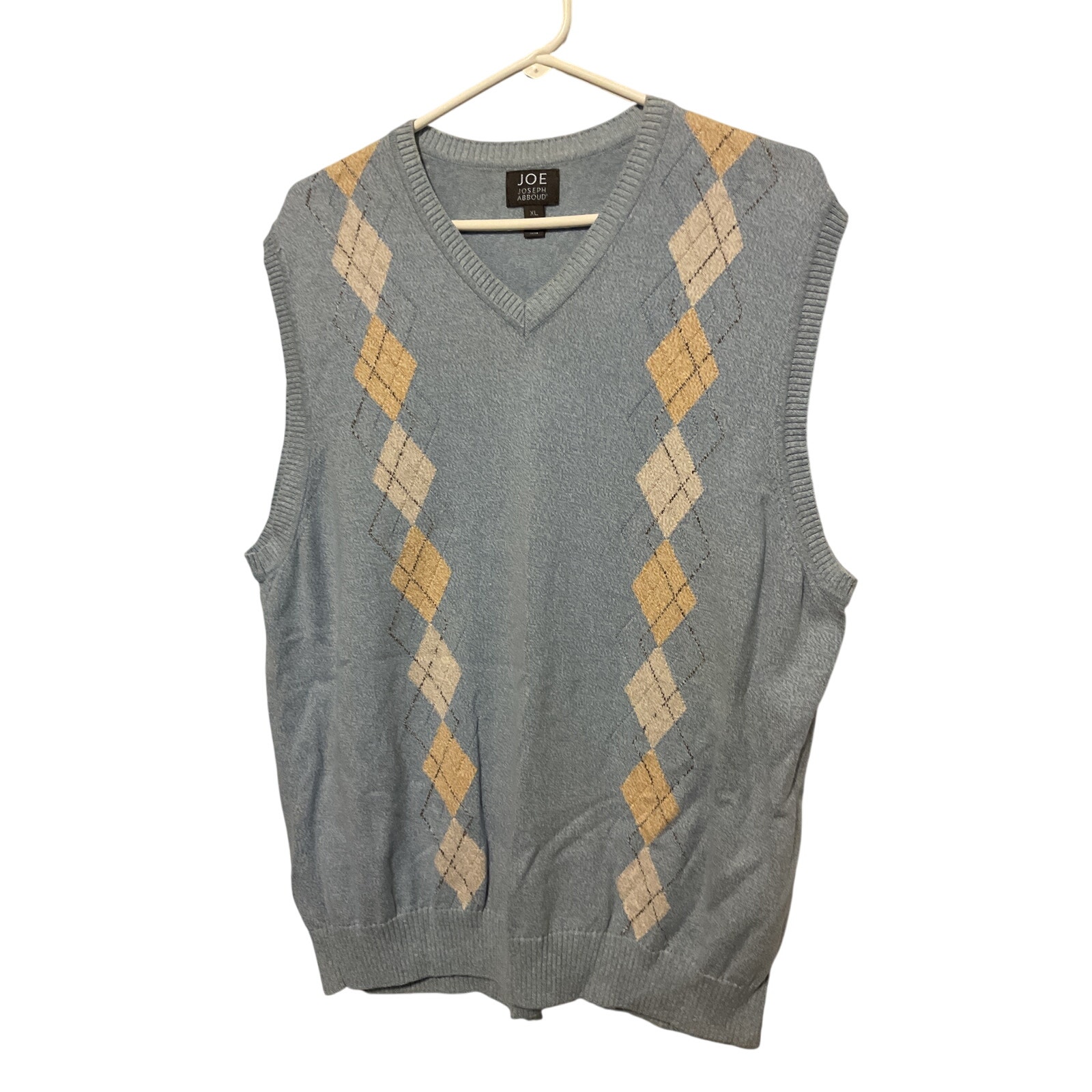 Joe Joseph Abboud Xl Sweater Vest Argyle Accent Blue